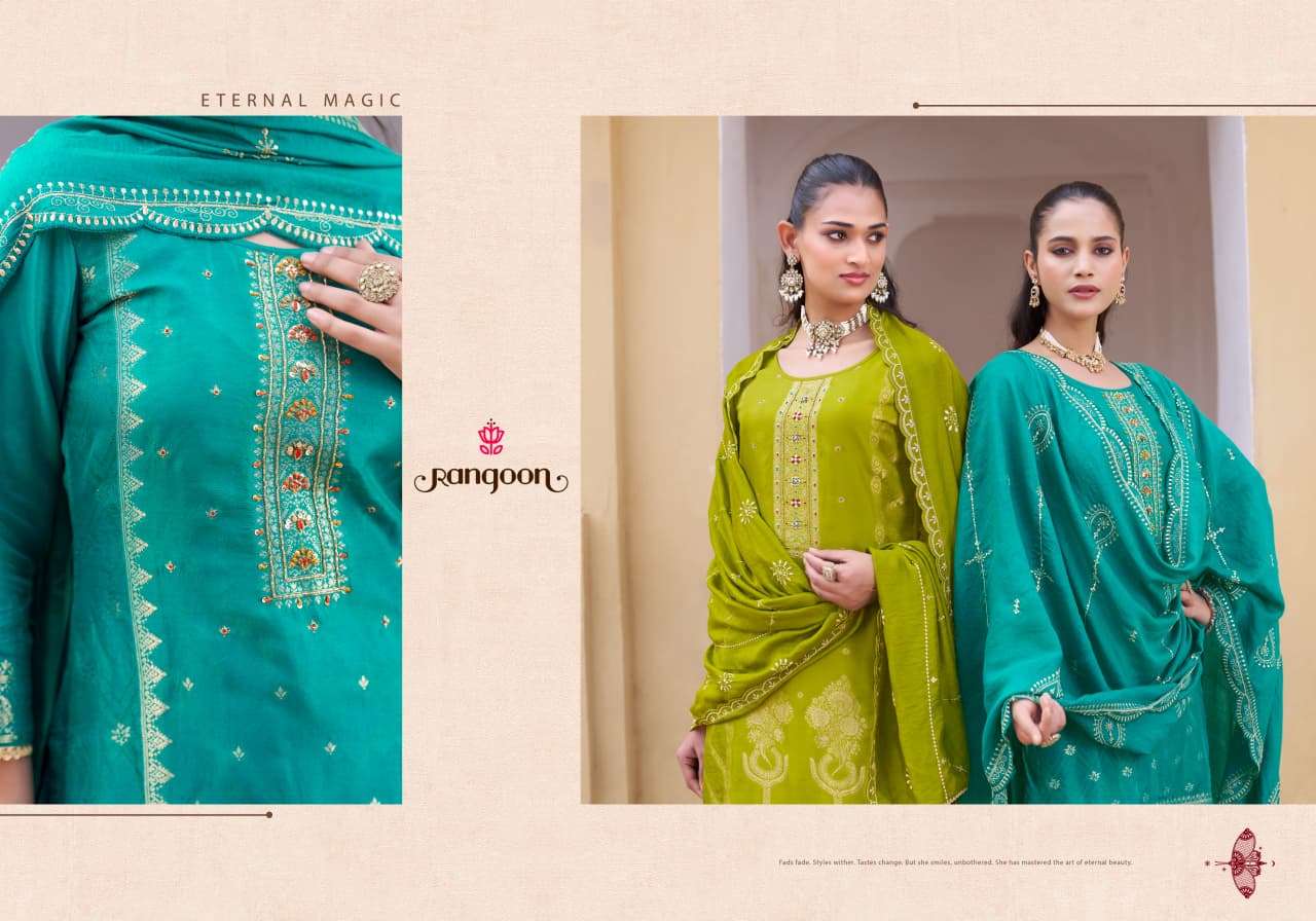 RANGOON DARPAN VOL 2 RUSSIAN JACQUARD KHATLI WORK SUIT CATALOGUE FESTIVAL CLOTHING GUJARAT